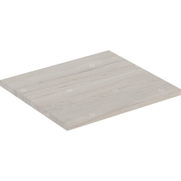 Płyta przykrywająca Geberit do szafki bocznej i średniej z jednymi drzwiami: Orzech włoski hickory jasny / Melamina, struktura drewna