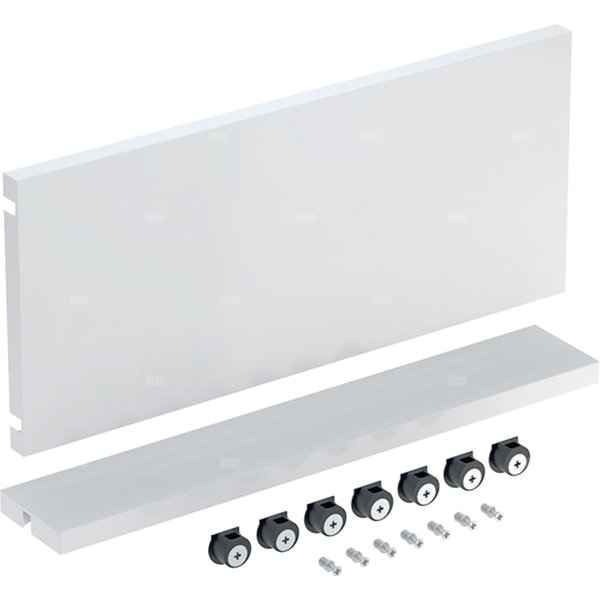 Zestaw serwisowy Geberit do szafki pod umywalkę: Szerokość umywalki=50cm, Biały / Melamina, struktura drewna