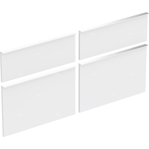 Zestaw frontów szuflad do szafki pod umywalkę podwójną GEBERIT iCon, kol. biały szer.1200 mm