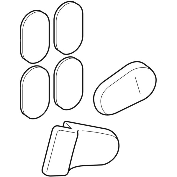 Zestaw odbojników Geberit Renova Comfort do pokrywy deski sedesowej (2 szt.)