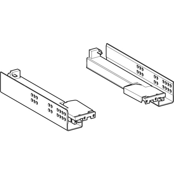 Zestaw szyn do szuflady Geberit do dolnej szafki pod umywalkę, długość 25 cm