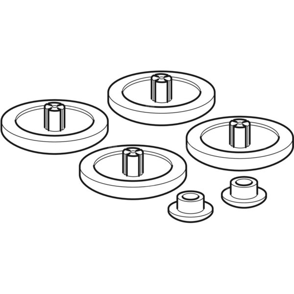Zestaw odbojników Geberit do pokrywy deski sedesowej (2 szt.)
