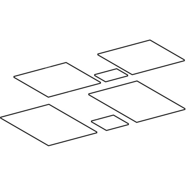 Zestaw mat antypoślizgowych Geberit myDay (6 szt.): Szerokość umywalki=100cm