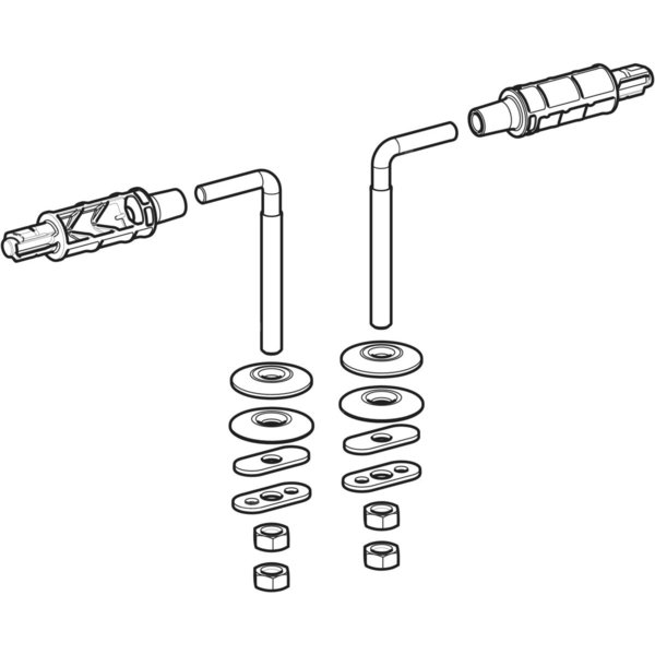 Zestaw zawiasów Geberit do mocowania deski sedesowej od dołu, do EasyMount