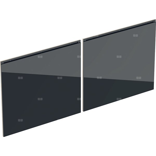 Zestaw frontów szuflad do szafki pod umywalkę podwójną GEBERIT, kol. czarny szer.1200 mm