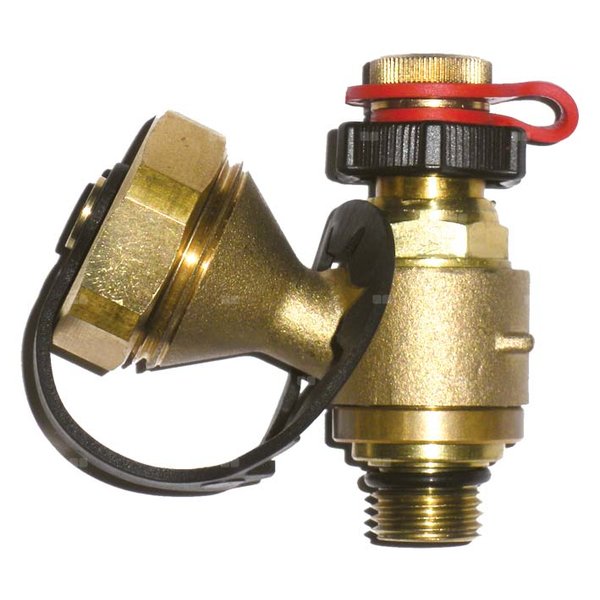 Zawór regulacyjno-pomiarowy HERZ 0284 mosiądz (czerwony), 1/4'' Gwint zewnętrzny