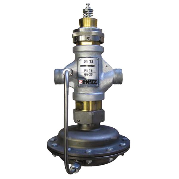 Regulator przepływu HERZ Kombiventil F 4006 (kvs 1,6) żeliwo DN 15 Gwint zewnętrzny PN16