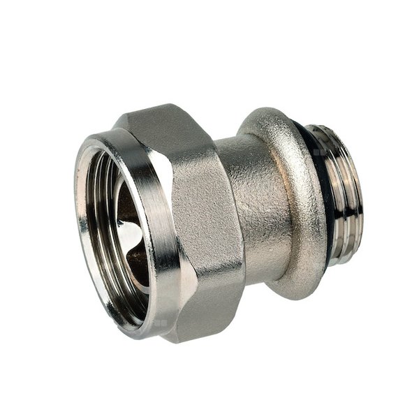 Złączka do grzejnika z uszczelnieniem miękkim oraz nakrętka złączna, 1/2 ", DN15, nakrętka, z gw. wewn. G 3/4"