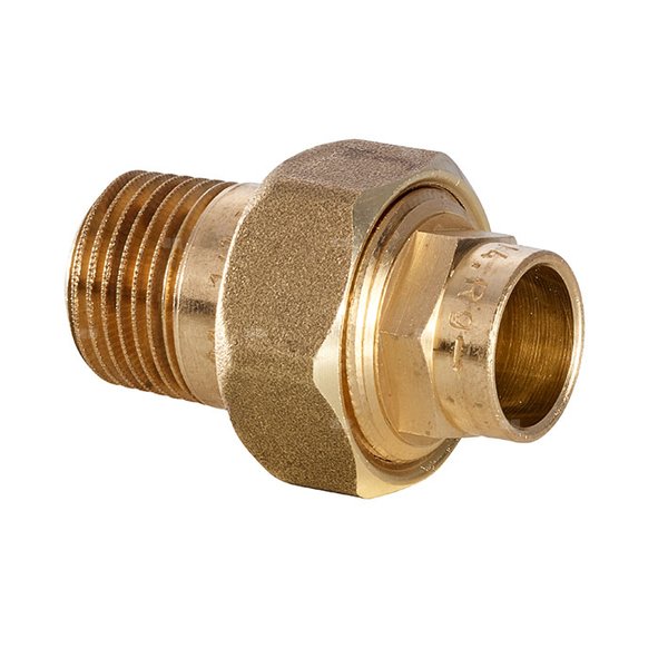 Śrubunek prosty IBP 4331 G, brąz, 18 mm x 1/2'' (ML x GZ) z uszczelką