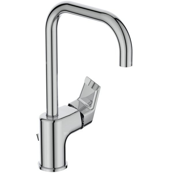 Bateria umywalkowa 100x207x289 mm, wylewka 160 mm 5 l/min (3 bary), z korkiem spustowym - TESI