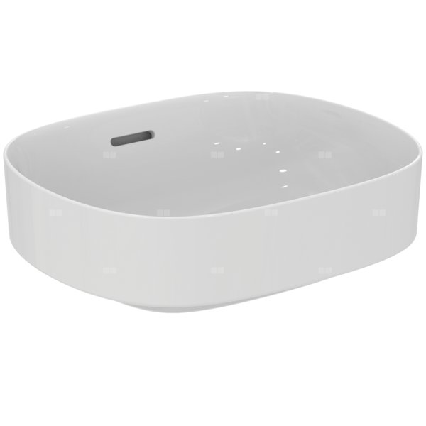 LINDA-X Umywalka OVAL 45 B/O Z/P GLS WHT