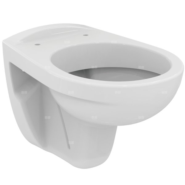 Miska WC wisząca IDEAL STANDARD Eurovit, porcelana szklista, kolor: biały, odpływ lejowe, poziomy odpływ