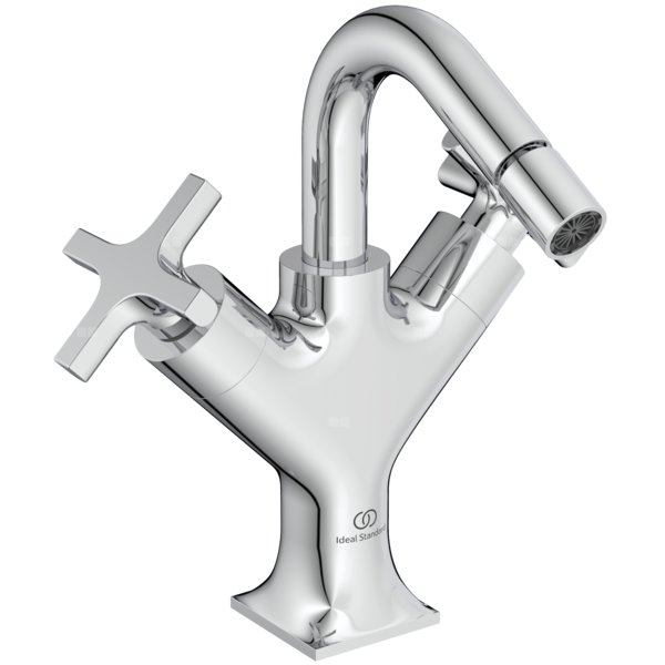 Bateria bidetowa z podwójną regulacją 194x161x206 mm, wylewka 115 mm 5 l/min (3 bary), z korkiem spustowym - JOY NEO