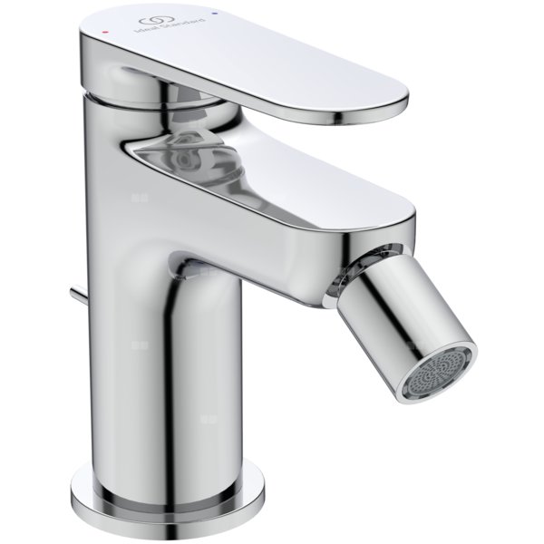 Bateria bidetowa 48x121 mm, wylewka 101 mm 3.8 l/min (3 bary), z korkiem - CERAFINE O NUOVO