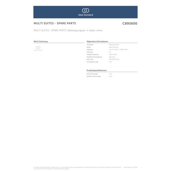 Zestaw mocujący - MULTI SUITES - SPARE PARTS