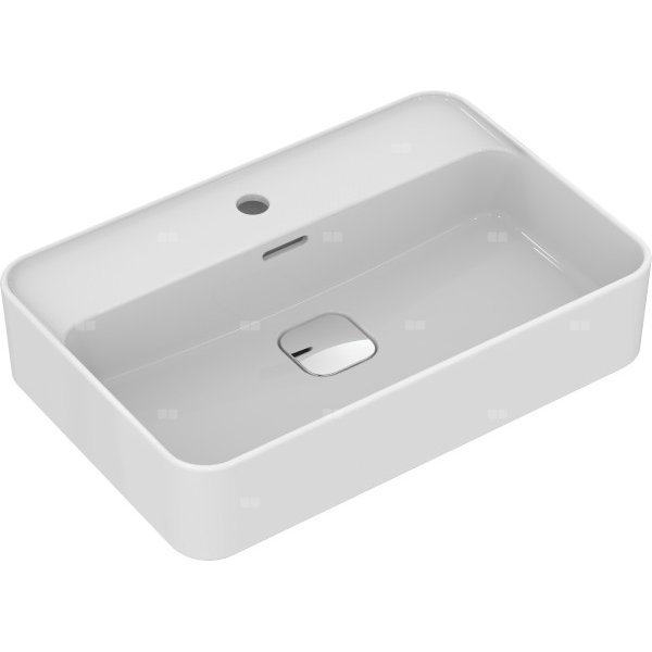 Naczynie 600x400x175 mm, 1 otwór na baterię, z przelewem - STRADA II
