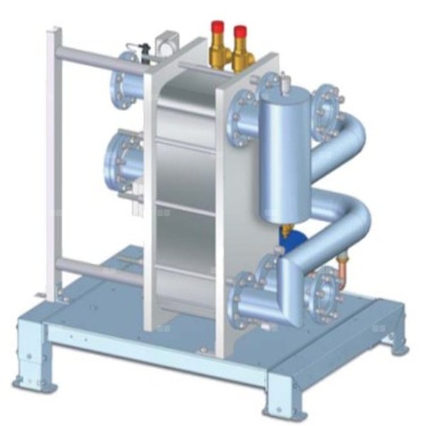 Zestaw bezpieczeństwa w komplecie z pompą i płytowym wymiennikiem ciepła do kotła 660 kW