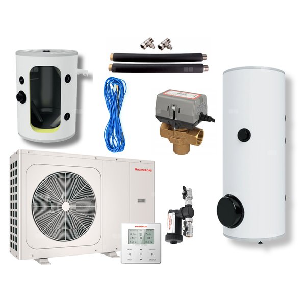 Pakiet - Pompa ciepła powietrzna powietrze-woda monoblok IMMERGAS MAGIS M12 T EH9 10 kW 400 V + Zasobnik c.w.u. OKC 300 NTR/HP + Zasobnik buforowy NAD 100 V1