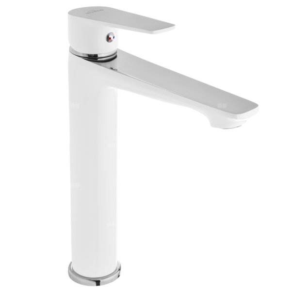 BATERIA UMYWALKOWA WYSOKA DOKOS  BIAŁA / CHROM