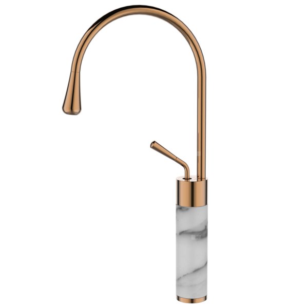 BATERIA UMYWALKOWA WYSOKA GABRO, BIAŁY/MIEDŹ