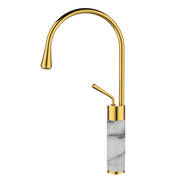 BATERIA UMYWALKOWA WYSOKA GABRO, BIAŁY/ZŁOTY