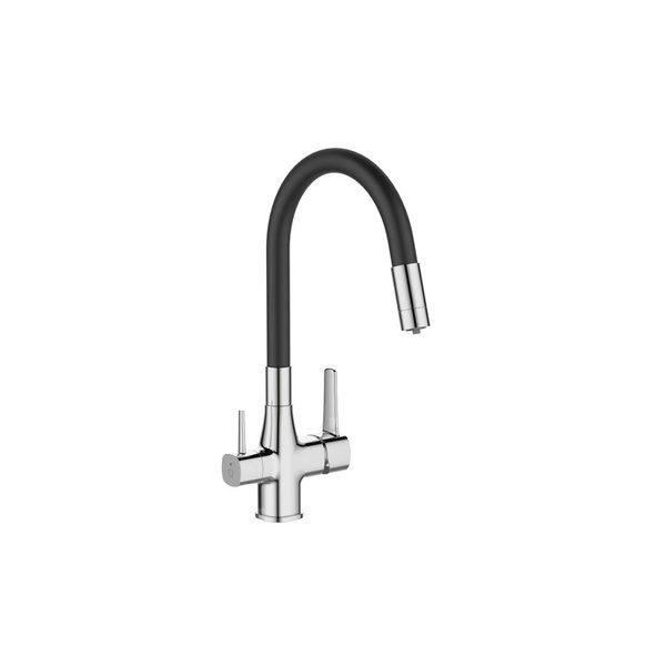 Bateria zlewozmywakowa z filtrem Glamour chrom/czarny