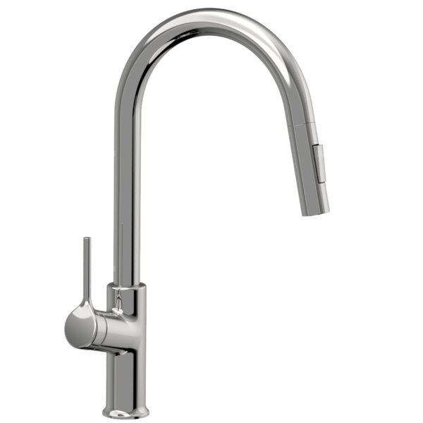 Bateria zlewozmywakowa z 2-funkcyjną, wyciąganą wylewką w kształcie litery U Farsala chrom