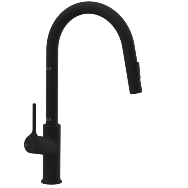 Bateria zlewozmywakowa z 2-funkcyjną, wyciąganą wylewką w kształcie litery U Farsala czarny