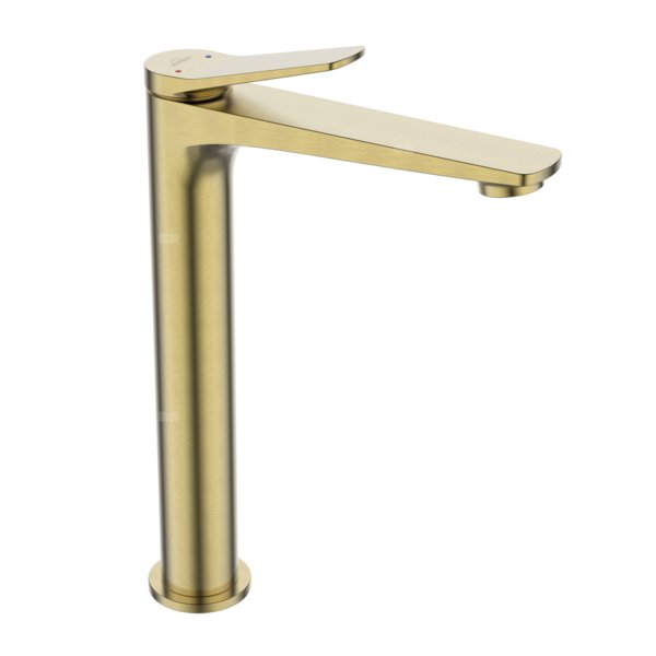 Bateria umywalkowa wysoka Alonia złoto szczotkowane