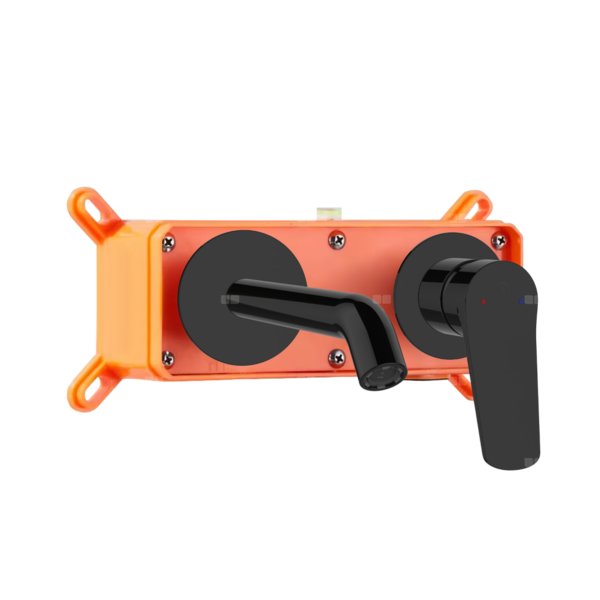 Bateria umywalkowa podtynkowa Alonia czarny połysk