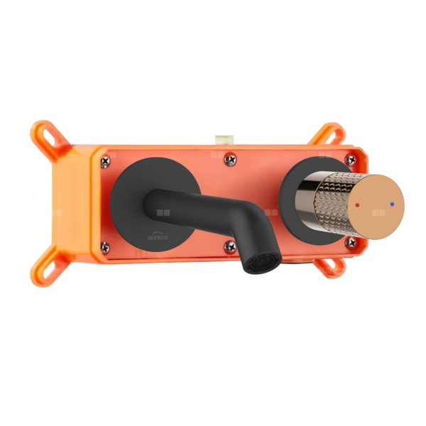 BATERIA UMYWALKOWA PODTYNKOWA MOONLIGHT INVENA TREND CZARNY/ROSE GOLD