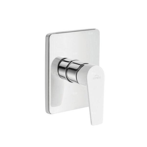 BATERIA PODTYNKOWA 1-F DOKOS BIAŁY / CHROM, ROZETA KWADR