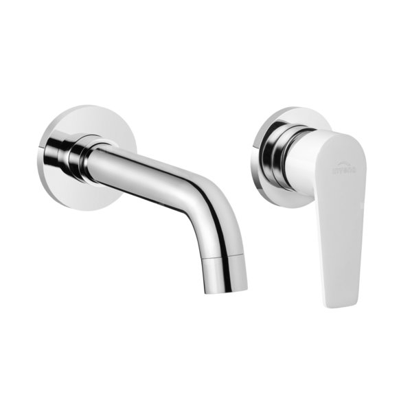 BATERIA UMYWALKOWA PODTYNKOWA DOKOS BIAŁY / CHROM