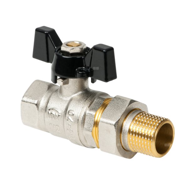 Zawór kulowy wodny typ ciężki Invena Gladiator Prov z pokrętłem motylkowym