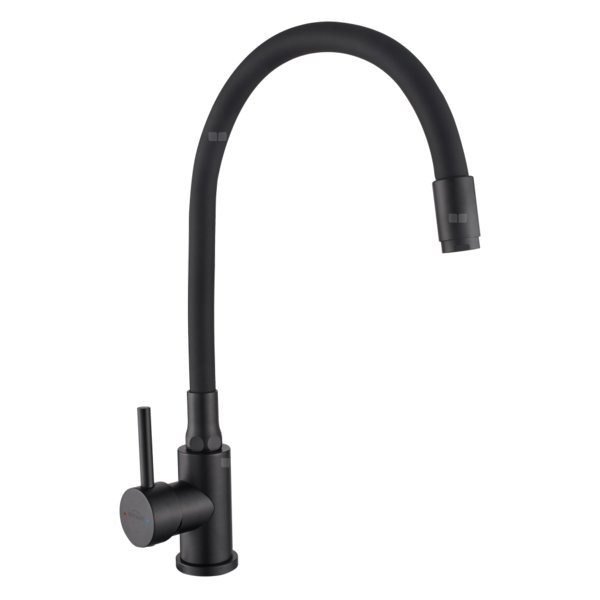 Bateria zlewozmywakowa z elastyczną wylewką Silva, czarny