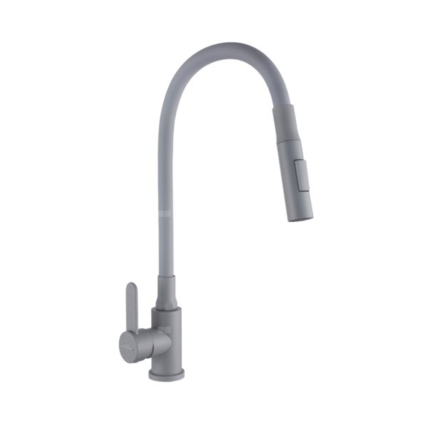 Bateria zlewozmywakowa z 2-funkcyjną, elastyczną wylewką Dalis, szary