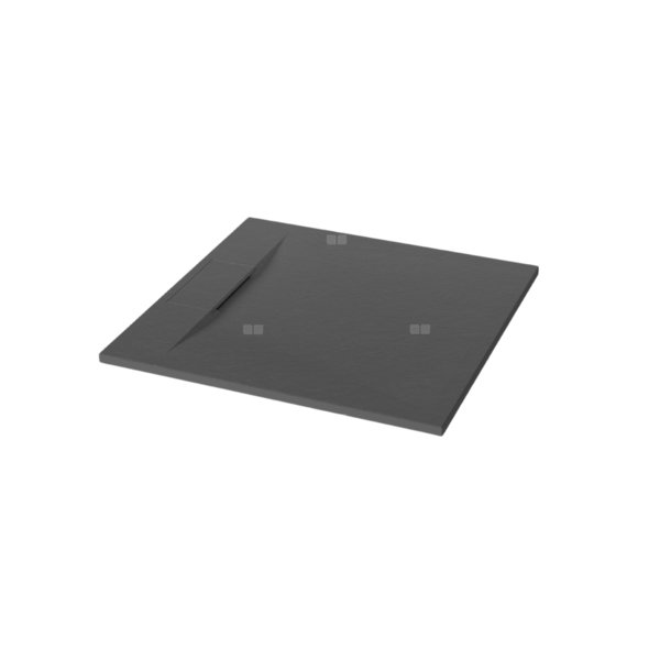 BRODZIK PRYSZNICOWY KWADRATOWY ALVERO INVENA TREND, 90X90 CM CZARNY