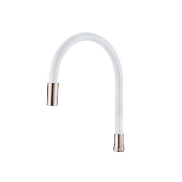 DWUFUNKCYJNA ELASTYCZNA WYLEWKA DO BATERII ZLEWOZ, INOX/BIAŁA