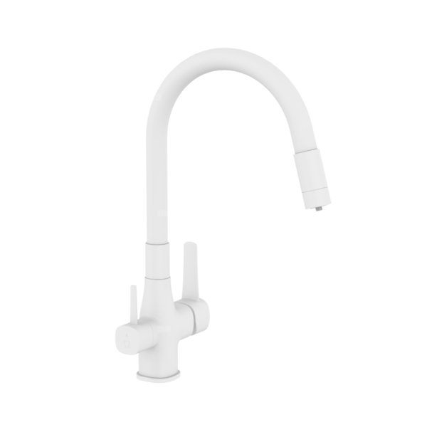 BATERIA ZLEWOZMYWAKOWA Z FILTREM GLAMOUR INVENA TREND, BIAŁA