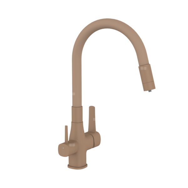 BATERIA ZLEWOZMYWAKOWA Z FILTREM GLAMOUR INVENA TREND, BEŻOWA