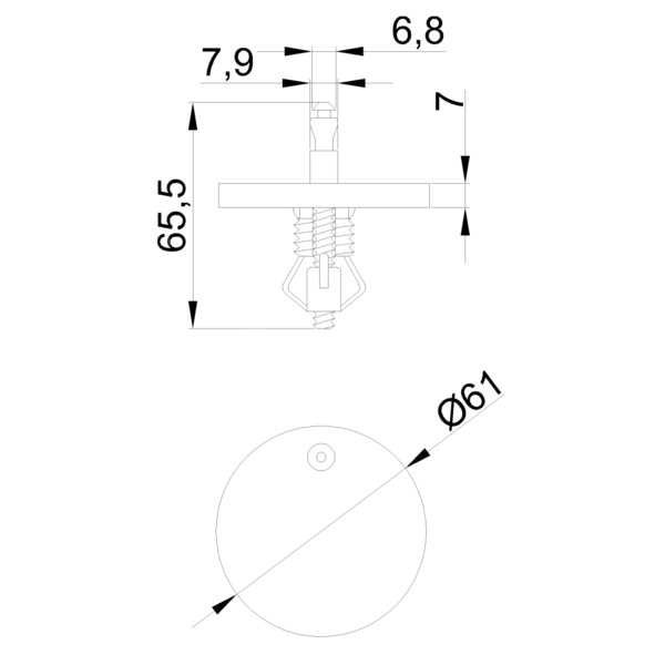 ZAWIAS DO DESKI WOLNOOPADAJACEJ TINOS - 1 SZT.