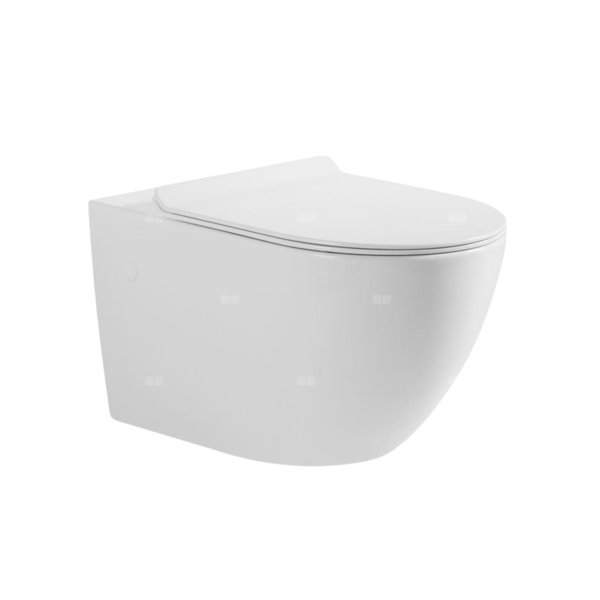 MISKA WC PODWIESZANA, BEZKOŁNIER LIVADIA, Z DESKĄ WOLNOOPAD OKRĄGŁA