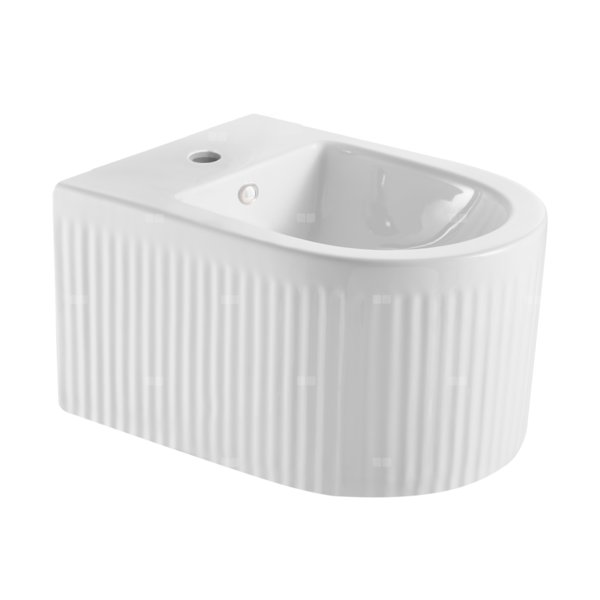 BIDET WISZĄCY GLAMOUR RYFLOWANY, BIAŁY