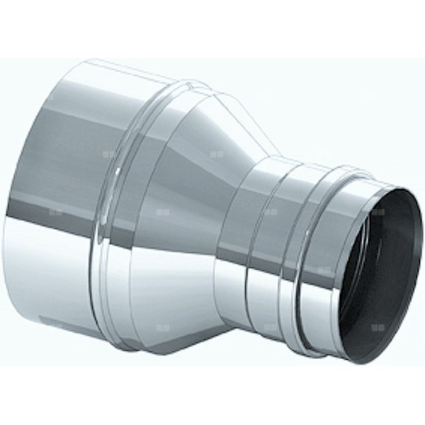 Redukcja stal nierdzewna JEREMIAS EWR fi80 x 60 mm do kanałów wentylacyjnych okrągłych z uszczelnieniem