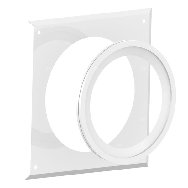 Rozeta maskująca Kwadratowy z uszczelką JEREMIAS TWIN31A stal nierdzewna, średnica wewnętrzna 60 mm