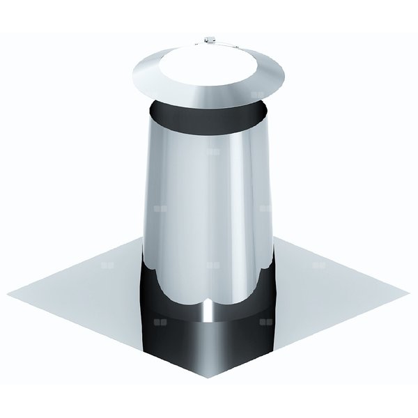 Przejście przez dach płaski (stal nierdzewna) fi60/100mm