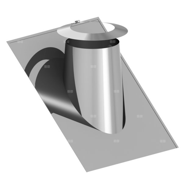 Przejście przez dach 26-35st. stal nierdzewna z płytą Pb+kołnierz fi140/225mm