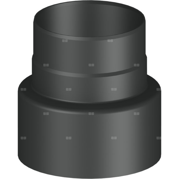 Redukcja stal JEREMIAS FERRO-R, kolor czarny fi160 x 150 mm do kanałów wentylacyjnych okrągłych