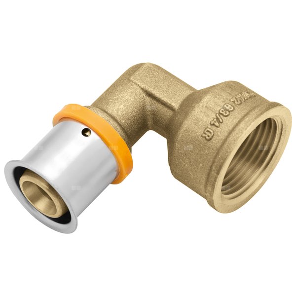 Kolano 90' mosiężne GW ultraPRESS - 16 Rp1/2"