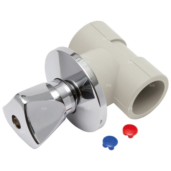 Zawór grzybkowy podtynkowy z pokrętłem PP-R - 20